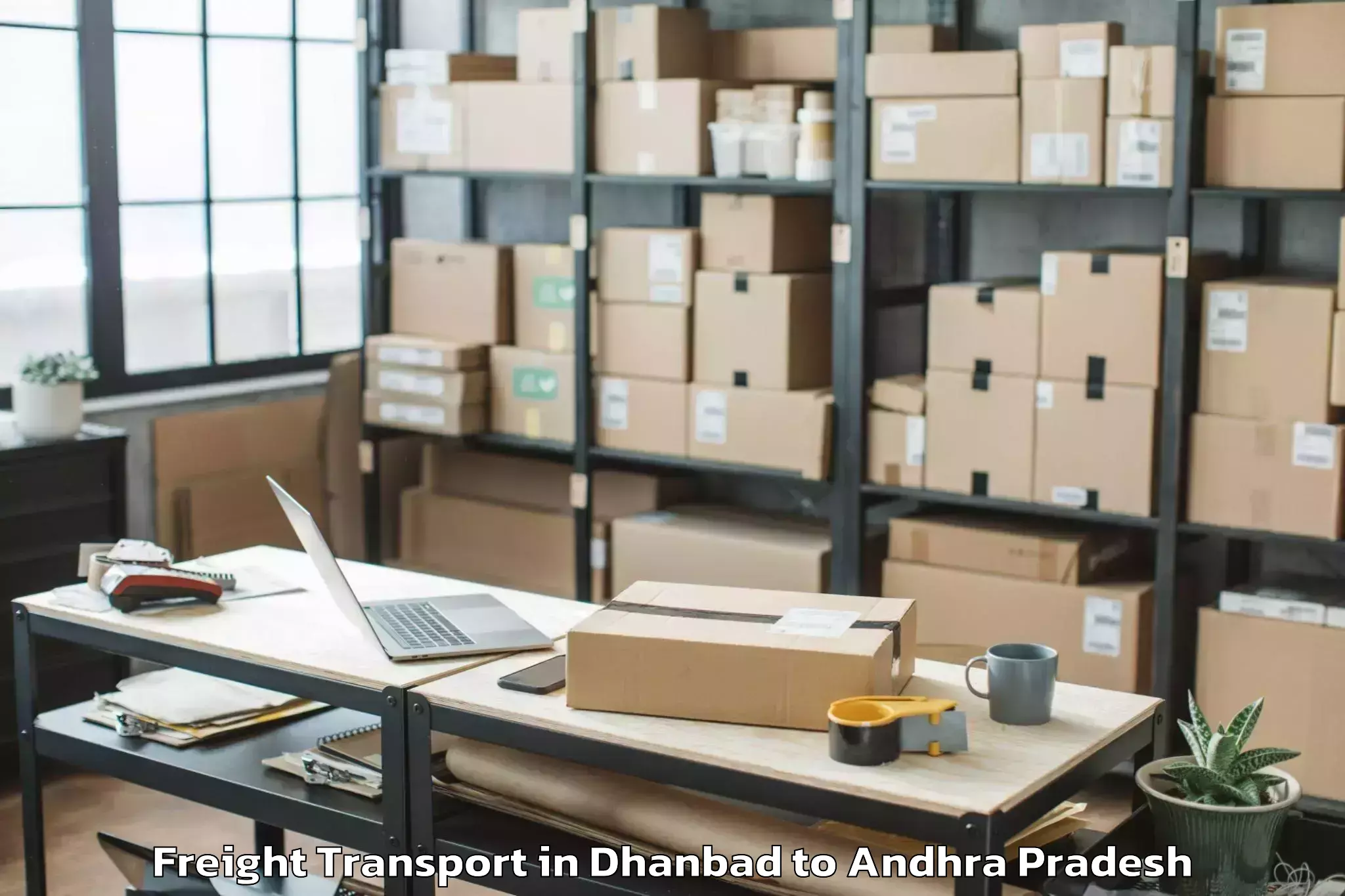 Get Dhanbad to Rayalaseema University Kurnool Freight Transport